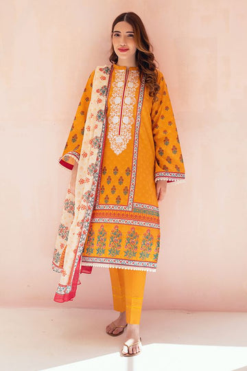 Zellbury Crimson Yellow Eid Lawn 2022 Online Shopping